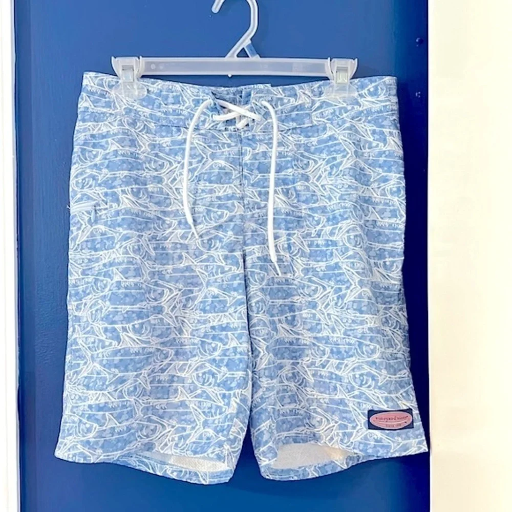 Vineyard Vines Island Chappy Tarpon Fish Pattern Board Shorts Swim Trunks